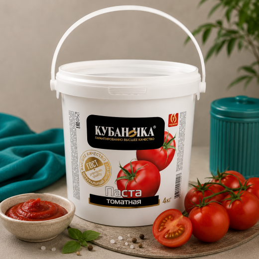 Томатная паста Кубаночка, Ведро 4 кг