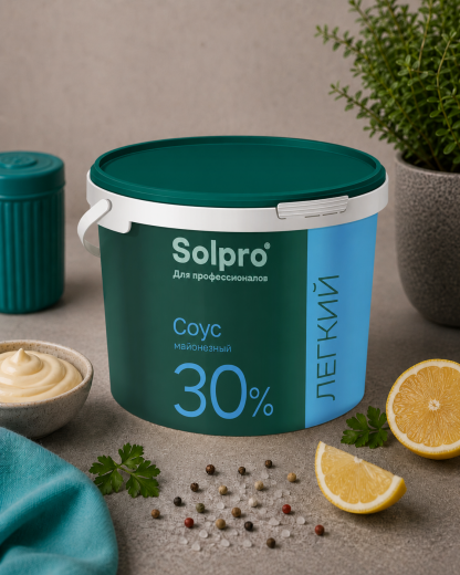 Соус майонезный "Легкий" SolPro 30%, Ведро 10 л 